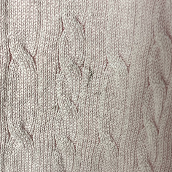 Vintage Pink Cable Knit Sweater 90s Charter Club Knitted V Neck Blouse Crewneck - Picture 8 of 17